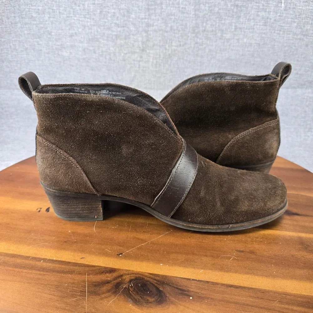 UGG Mens 12 Brown Suede Buckle‎ Ankle Boots 1014184 Chocolate Leather Strap